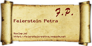 Feierstein Petra névjegykártya