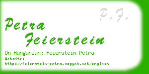 petra feierstein business card